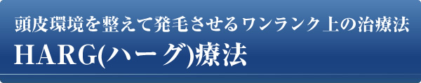 HARG(ハーグ)療法/頭皮環境を整えて発毛させるワンランク上の治療法