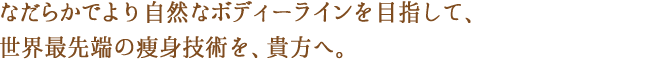 ベイザー脂肪吸引施術が自然なボディラインを実現できる理由
